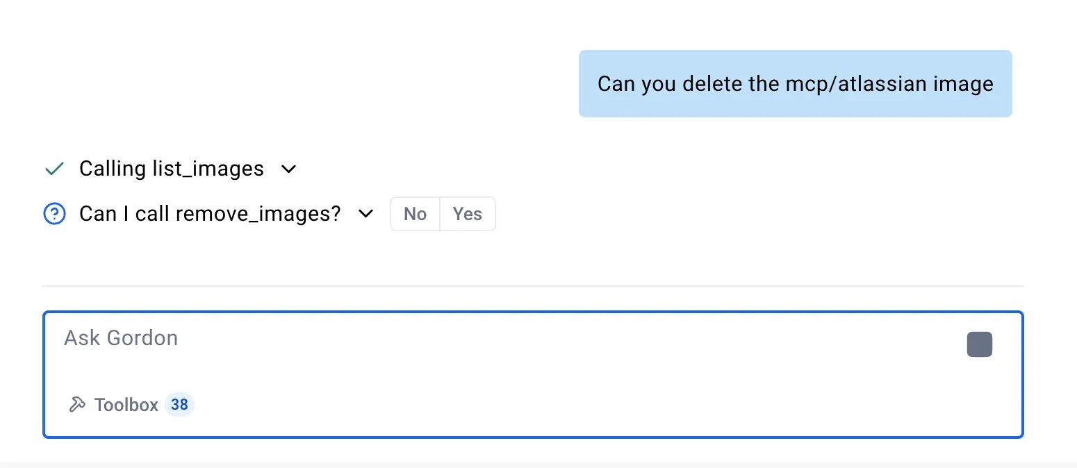 Gordon page with the delete confirmation question
